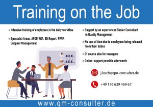 Advertisement Training on the Job in Quality Management